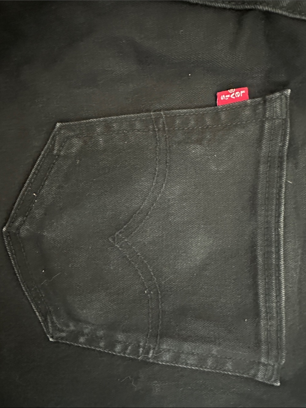 Men's Slim Straight Black Jeans - Picture 4 of 5